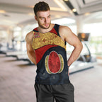 Personalized Suns Football Men Tank Top Easter Egg Pattern Red Yellow Tribal Dot Art Style