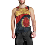 Personalized Suns Football Men Tank Top Easter Egg Pattern Red Yellow Tribal Dot Art Style