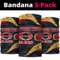 Personalized Suns Football Neck Gaiter Easter Egg Pattern Red Yellow Tribal Dot Art Style