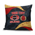 Personalized Suns Football Pillow Cover Easter Egg Pattern Red Yellow Tribal Dot Art Style