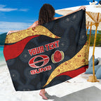Personalized Suns Football Sarong Easter Egg Pattern Red Yellow Tribal Dot Art Style