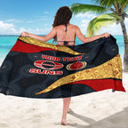 Personalized Suns Football Sarong Easter Egg Pattern Red Yellow Tribal Dot Art Style