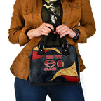 Personalized Suns Football Shoulder Handbag Easter Egg Pattern Red Yellow Tribal Dot Art Style
