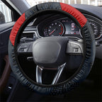 Suns Football Steering Wheel Cover Easter Egg Pattern Red Yellow Tribal Dot Art Style