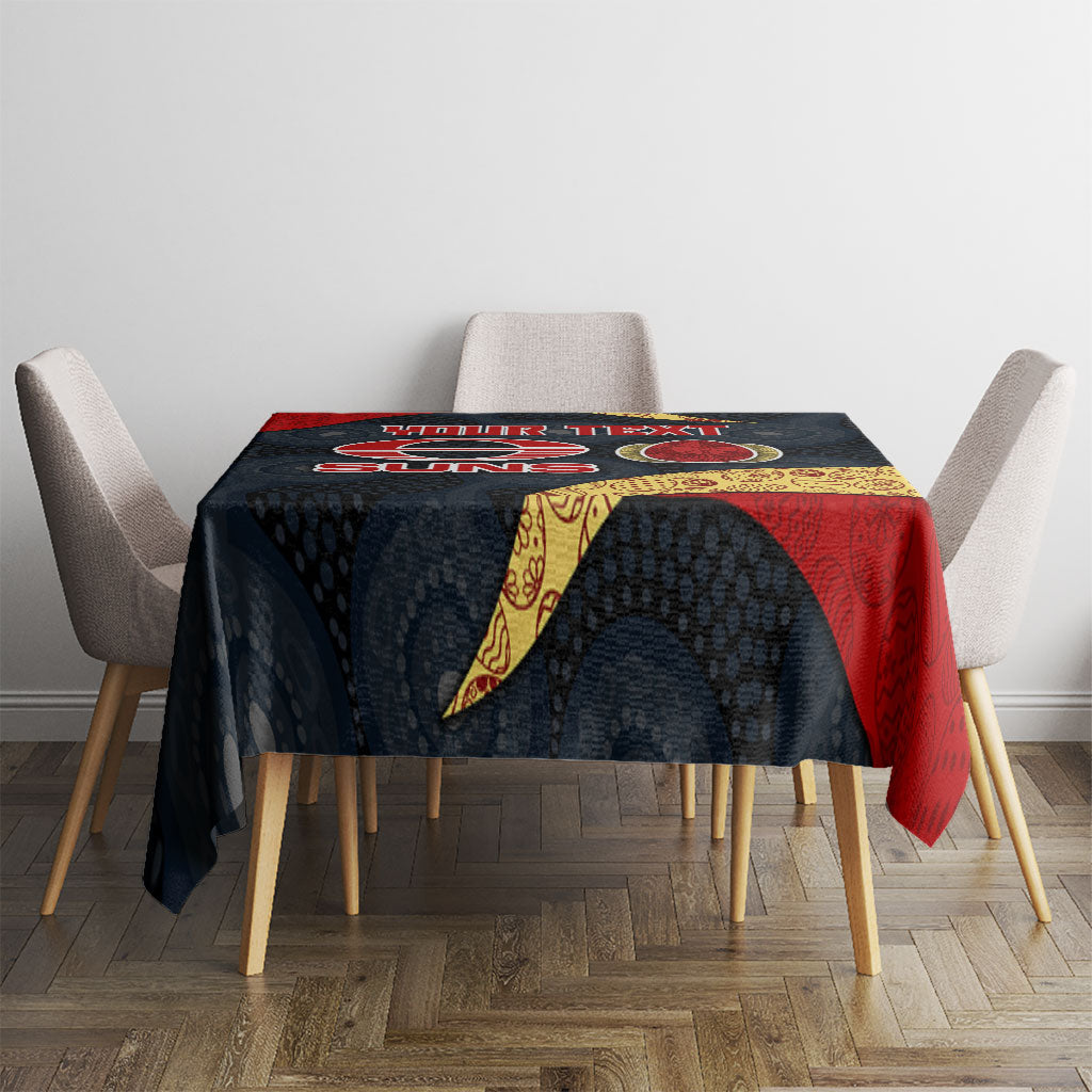 Personalized Suns Football Tablecloth Easter Egg Pattern Red Yellow Tribal Dot Art Style