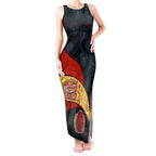 Personalized Suns Football Tank Maxi Dress Easter Egg Pattern Red Yellow Tribal Dot Art Style