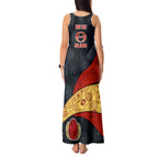 Personalized Suns Football Tank Maxi Dress Easter Egg Pattern Red Yellow Tribal Dot Art Style