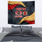 Personalized Suns Football Tapestry Easter Egg Pattern Red Yellow Tribal Dot Art Style
