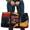 Personalized Suns Football Travel Bag Easter Egg Pattern Red Yellow Tribal Dot Art Style