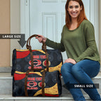 Personalized Suns Football Travel Bag Easter Egg Pattern Red Yellow Tribal Dot Art Style