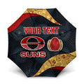 Personalized Suns Football Umbrella Easter Egg Pattern Red Yellow Tribal Dot Art Style