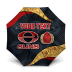 Personalized Suns Football Umbrella Easter Egg Pattern Red Yellow Tribal Dot Art Style