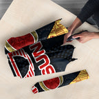 Personalized Suns Football Umbrella Easter Egg Pattern Red Yellow Tribal Dot Art Style