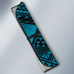 Personalized Port Adelaide Power Auto Sun Shade Polynesian Tribal Lightning Bolt Mascot With Hibiscus Floral Art