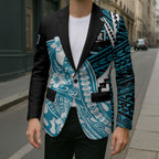 Personalized Port Adelaide Power Blazer Polynesian Tribal Lightning Bolt Mascot With Hibiscus Floral Art