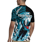 Personalized Port Adelaide Power Rugby Jersey Polynesian Tribal Lightning Bolt Mascot With Hibiscus Floral Art