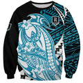 Personalized Port Adelaide Power Sweatshirt Polynesian Tribal Lightning Bolt Mascot With Hibiscus Floral Art
