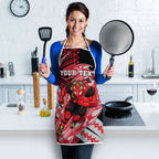 Personalized Essendon Bombers Apron Polynesian Tribal Bomber Pilot Mascot With Hibiscus Floral Art