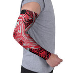 Personalized Essendon Bombers Arm Sleeves Polynesian Tribal Bomber Pilot Mascot With Hibiscus Floral Art