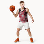 Personalized Essendon Bombers Basketball Jersey Polynesian Tribal Bomber Pilot Mascot With Hibiscus Floral Art