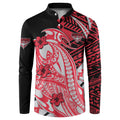 Personalized Essendon Bombers Button Sweatshirt Polynesian Tribal Bomber Pilot Mascot With Hibiscus Floral Art