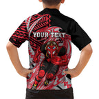 Personalized Essendon Bombers Hawaiian Shirt Polynesian Tribal Bomber Pilot Mascot With Hibiscus Floral Art