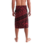 Personalized Essendon Bombers Lavalava Polynesian Tribal Bomber Pilot Mascot With Hibiscus Floral Art