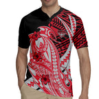 Personalized Essendon Bombers Rugby Jersey Polynesian Tribal Bomber Pilot Mascot With Hibiscus Floral Art