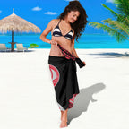 Personalized Essendon Bombers Sarong Polynesian Tribal Bomber Pilot Mascot With Hibiscus Floral Art