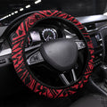 Essendon Bombers Steering Wheel Cover Polynesian Tribal Bomber Pilot Mascot With Hibiscus Floral Art