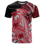 Personalized Essendon Bombers T Shirt Polynesian Tribal Bomber Pilot Mascot With Hibiscus Floral Art