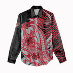 Personalized Essendon Bombers Women Casual Shirt Polynesian Tribal Bomber Pilot Mascot With Hibiscus Floral Art