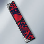 Personalized Melbourne Demons Auto Sun Shade Polynesian Tribal Demon Mascot With Hibiscus Floral Art