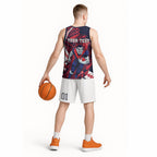 Personalized Melbourne Demons Basketball Jersey Polynesian Tribal Demon Mascot With Hibiscus Floral Art