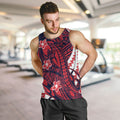 Personalized Melbourne Demons Men Tank Top Polynesian Tribal Demon Mascot With Hibiscus Floral Art