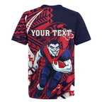 Personalized Melbourne Demons Rugby Jersey Polynesian Tribal Demon Mascot With Hibiscus Floral Art