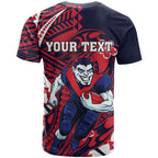 Personalized Melbourne Demons T Shirt Polynesian Tribal Demon Mascot With Hibiscus Floral Art