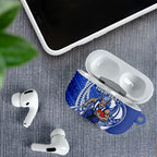 Personalized North Melbourne Kangaroos AirPods Case Polynesian Tribal Kangaroo Mascot With Hibiscus Floral Art