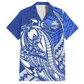 Personalized North Melbourne Kangaroos Hawaiian Shirt Polynesian Tribal Kangaroo Mascot With Hibiscus Floral Art