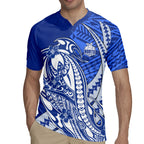 Personalized North Melbourne Kangaroos Rugby Jersey Polynesian Tribal Kangaroo Mascot With Hibiscus Floral Art