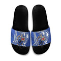 Personalized North Melbourne Kangaroos Slide Sandals Polynesian Tribal Kangaroo Mascot With Hibiscus Floral Art