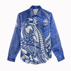 Personalized North Melbourne Kangaroos Women Casual Shirt Polynesian Tribal Kangaroo Mascot With Hibiscus Floral Art