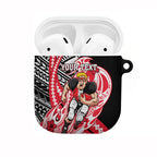 Personalized St Kilda Saints AirPods Case Polynesian Tribal Saint Mascot With Hibiscus Floral Art