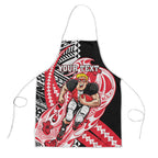 Personalized St Kilda Saints Apron Polynesian Tribal Saint Mascot With Hibiscus Floral Art