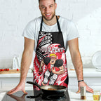 Personalized St Kilda Saints Apron Polynesian Tribal Saint Mascot With Hibiscus Floral Art