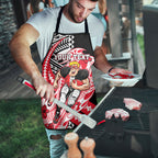 Personalized St Kilda Saints Apron Polynesian Tribal Saint Mascot With Hibiscus Floral Art