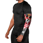 Personalized St Kilda Saints Arm Sleeves Polynesian Tribal Saint Mascot With Hibiscus Floral Art