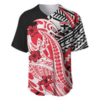 Personalized St Kilda Saints Baseball Jersey Polynesian Tribal Saint Mascot With Hibiscus Floral Art