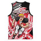 Personalized St Kilda Saints Basketball Jersey Polynesian Tribal Saint Mascot With Hibiscus Floral Art