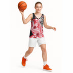 Personalized St Kilda Saints Basketball Jersey Polynesian Tribal Saint Mascot With Hibiscus Floral Art